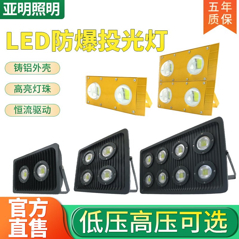 低压防爆灯仓库户外灯50100W加油站船用12/24V36V投光灯led隧道灯