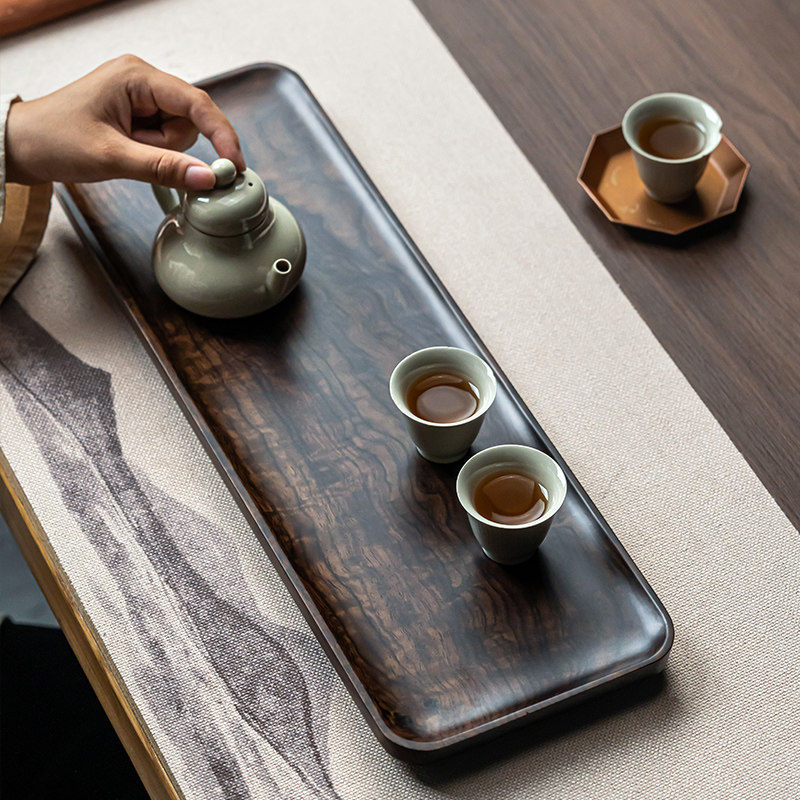 黑檀木茶盘：简约而不简单，品味生活的艺术🍵-茶盘-淘宝百科网