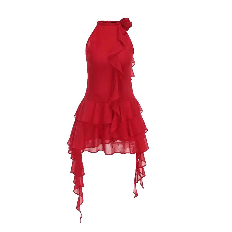 Little red skirt birthday little gift high -end light luxury niche party can wear seaside vacation irregular dresses Little red skirt birthday little gift high -end light luxury niche party can wear seaside vacation irregular dresses