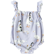 Essaybaby baby sling bag fart clothes summer bellyband thin baby one-piece clothes belly protection triangle harem