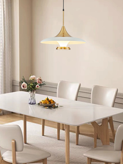 餐厅吊灯简约轻奢极简设计师餐吊灯书房餐桌灯麻将灯餐厅飞碟吊灯