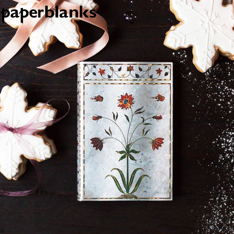 paperblanks Taj Mahal Flower Series notebooks European-style retro handbooks university students diary entries This A6 small book Literary no sour paper Hard face Transcript Gift birthday sent girlfriend Gift