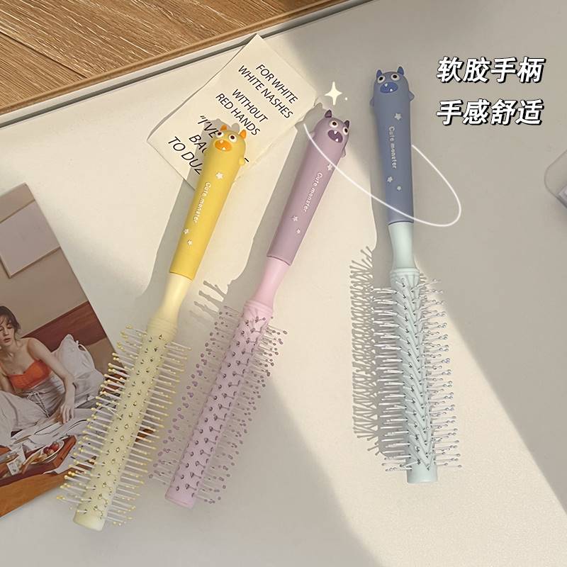 Ms. comb with long hair rolling comb hair comb hair styling artifact with hair cylinder comb