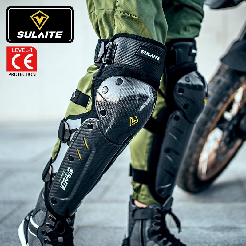 Motorcycle carbon fiber kneecap CE protective gear riding anti-fall elbow guard locomotive armguard male and female four-season knight gear-Taobao