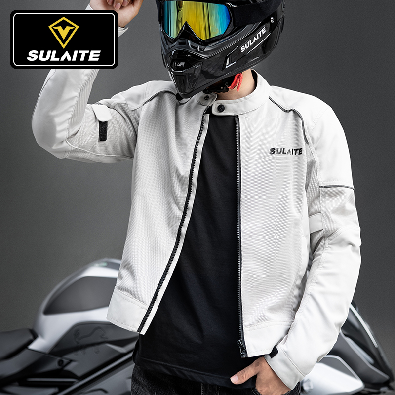 Celerisette Riding Suit Summer Breathable Anti-Fall Locomotive Suit Rider rider equipable retro casual jacket man-Taobao
