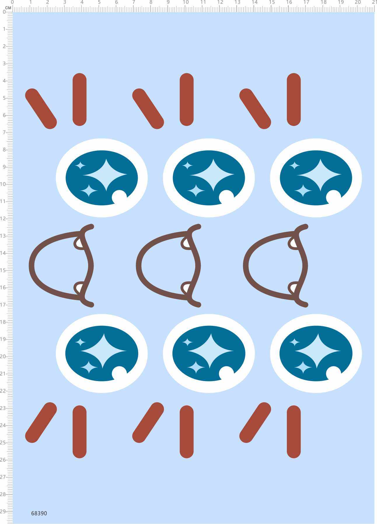 68390 Whole Edition Glue Capsule Cat Expression Eyes Water Stickers Nose Mouth Bearded Blush Paper Model Water Sticker-Taobao