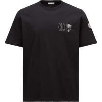 Moncler Mens Printed Graphic Round Neck Cotton Short Sleeve T-Shirt
