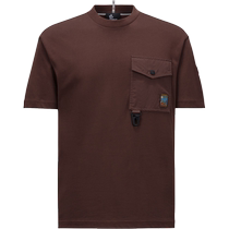 (Interest-free for 3 issues) Moncler Mens Cotton Round Neck Short Sleeve Pocket T-Shirt