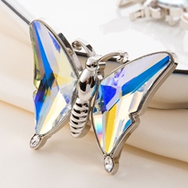 Metal colorful glass butterfly buckle alloy belt buckle large windbreaker belt decorative buckle luggage accessories buckle