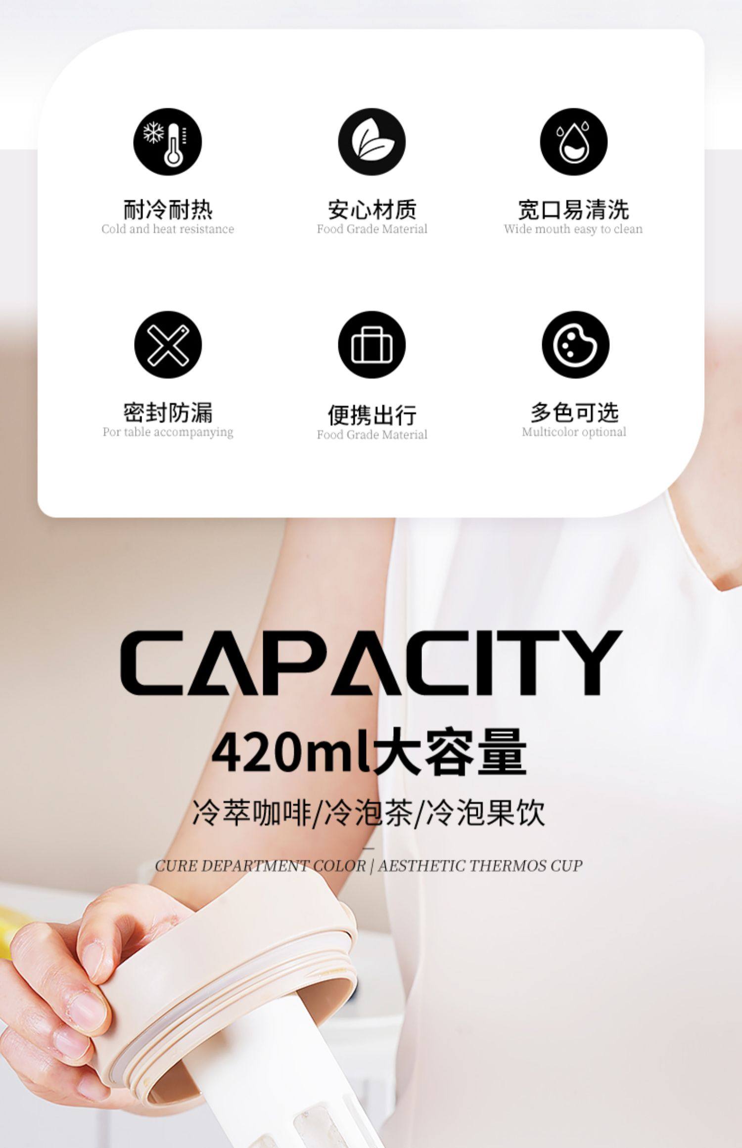 BUFFi5 JOY 双层隔温冷萃咖啡杯 天猫优惠券折后￥29包邮（￥59-30）