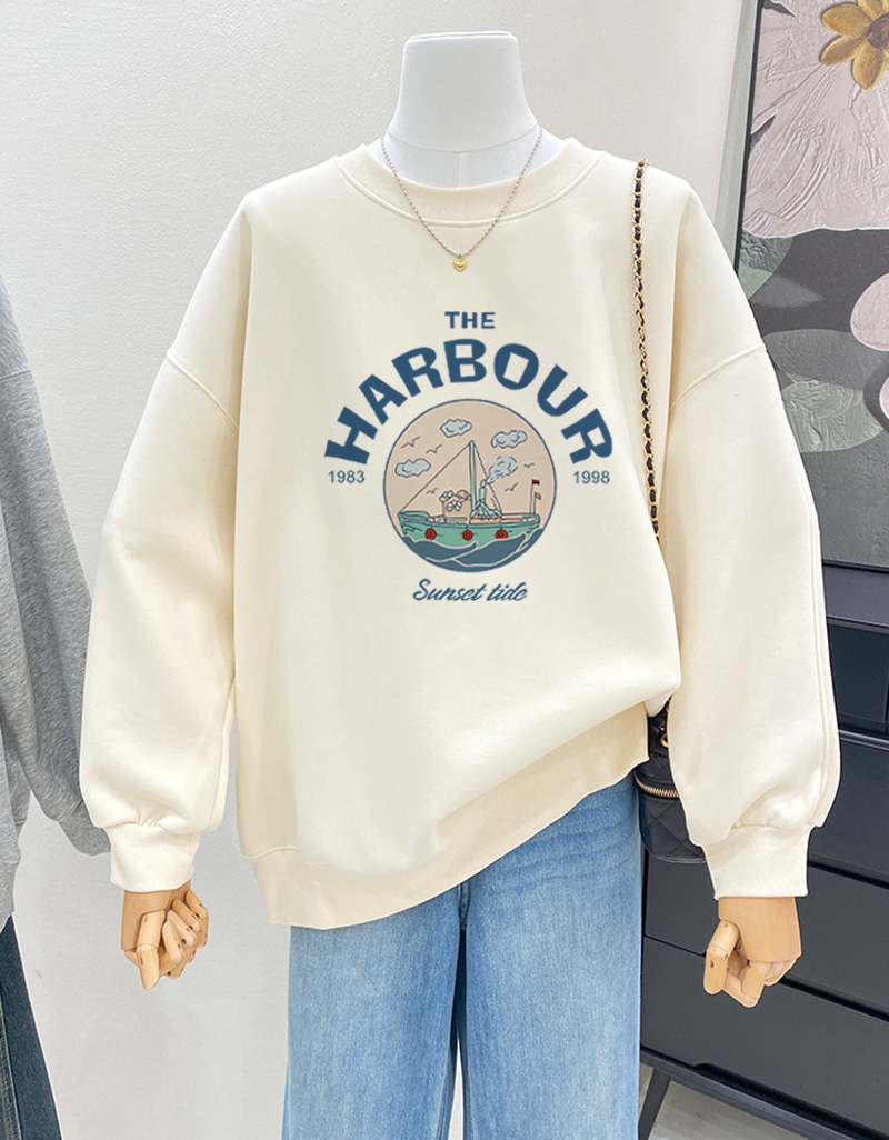 2023 new gestational dress round collar necropolis Loose Casual Ocean Fashion 100 Hitch Suede Thickened Warm Autumn Winter-Taobao