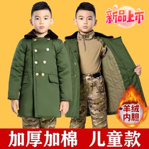 The new anti-chilling childrens childrens childrens version of winter childrens winter childrens clothes worn by the boys military coat of arms