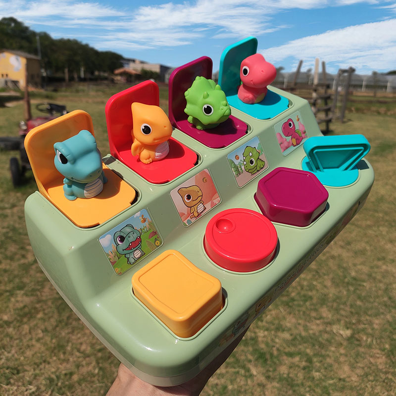 Take hiding cat causal and pop - up press toys baby switch box exercise small hand teach Yi baby baby early