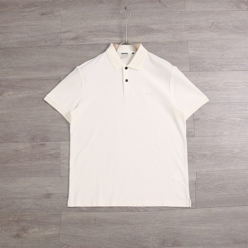 Small Quantity Spring and Summer Men's Polo Shirts with Lapel, Short-Sleeved T-Shirts with Letter Embroidery, Casual Business Solid Color T-Shirts 4.12