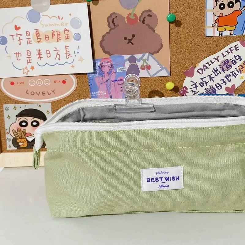 Детский вместительный брендированный пенал для учащихся, двойной отдел хранения, для мужчин и женщин, органайзер, держатель ручек, интернет-знаменитость, стиль высокого уровня