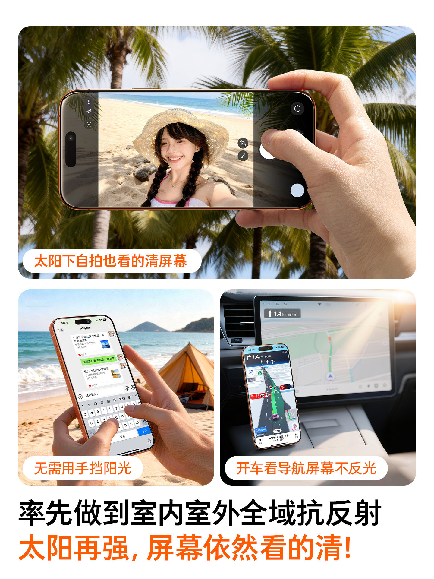 [New Ar Anti-Reflective Film]Diman Tempered Glass Screen Protector for Apple 17 Pro Max, iPhone 16 Pro, 15 Plus Full Coverage, 14 Hd, 13 Ultra-Thin, 12 Eye Protection, Air