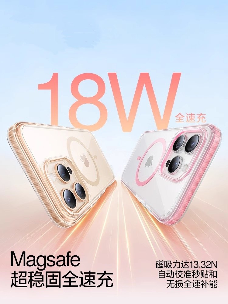 [Colorful Airbag]Diman Is Suitable for Apple 16 Pro Max Phone Case, iPhone 17 Pro New Transparent Magsafe Magnetic Protective Case, Couple Niche Stylish Case Suitable for Summer