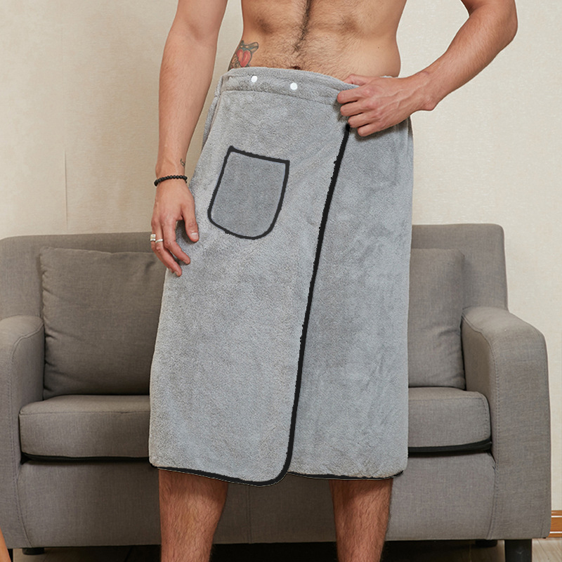 Men's Bath Towel, Bathroom Shower Absorbent Towel, Household Adjustable Elastic Large Bath Skirt, Non-Shedding for Home Use Men's Bath Towel, Bathroom Shower Absorbent Towel, Household Adjustable Elastic Large Bath Skirt, Non-Shedding for Home Use