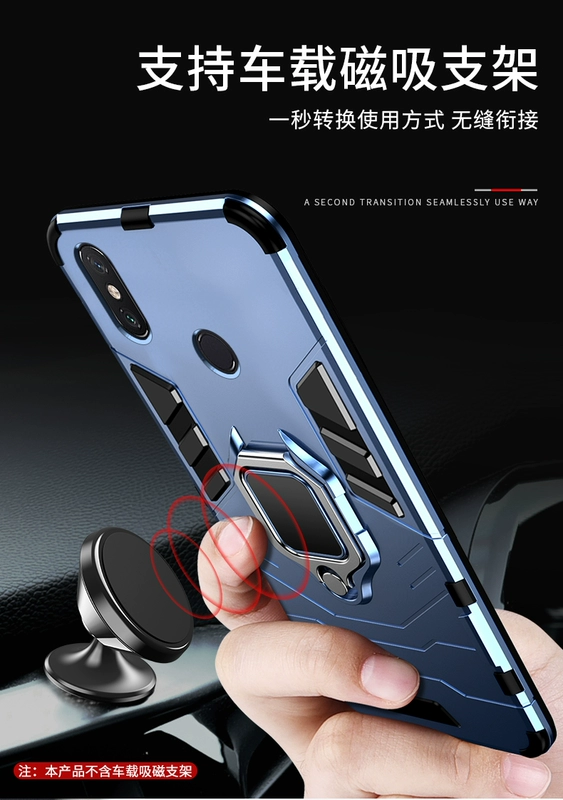 Vỏ điện thoại di động Xiaomi max3 Xiaomi play silicone bảo vệ tay áo màu xanh nhạt bao gồm tất cả vỏ mềm chất lỏng mx3 siêu mỏng mới piay1 mờ chống rơi nam cá tính nữ lưới sáng tạo dây đeo nhẫn màu đỏ - Nhẫn