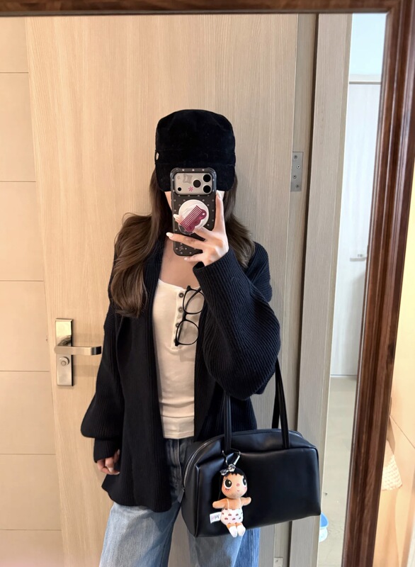 In Stock Sun11Huihui Heavy Thick Knit Andy Velvet Knitted Large Shawl Sweater Women's Loose Cardigan Coat