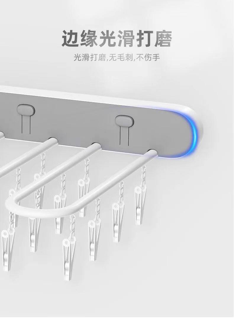 Клипса стойки 家用壁挂式袜子架可折叠晾衣神器宿舍阳台多夹子免打孔收纳架晒袜 OTHER