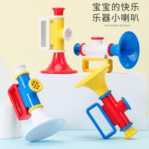 Blowing Little Horn Children can blow playing musical instruments and whistling baby toys