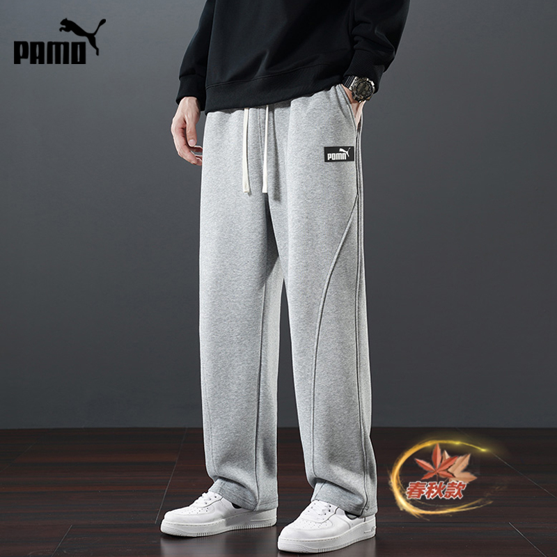 Outlet Pants for Men 2026 Spring New Straight-Leg Casual Trousers Trendy American Style Plus Size Pure Cotton Sweatpants