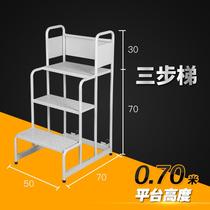Supermarket two-step ladder climbing truck warehouse shelf ladder three-step ladder small tally ladder home mobile platform climbing ladder