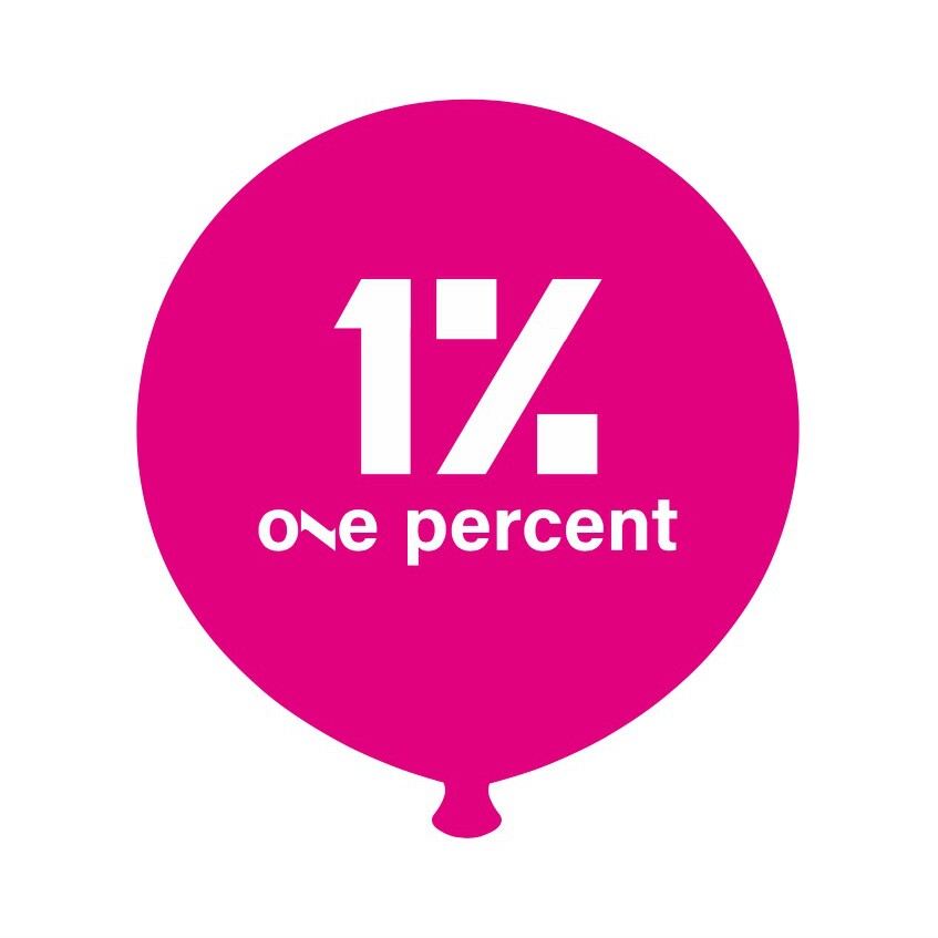 ONE PERCENT运动个护品牌的LOGO