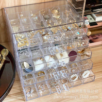 Bracelet transparent lattice storage tray Wenwan jewelry storage box DIY accessories bracelet jewelry organizing box