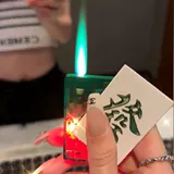 Защитная ветрозащитная неоновая зажигалка, мигающие высококачественные игральные карты для друга