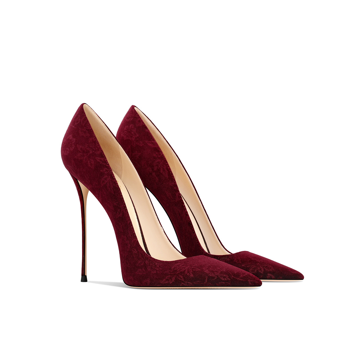 Burgundy Suede Stiletto Pointed-Toe High Heels - 2026 Autumn/Winter New Arrival - Charming and Elegant, Perfect for Pairing with Robes and Skirts