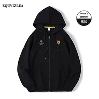 [Командный кардиган с капюшоном] Черный логотип W25-270