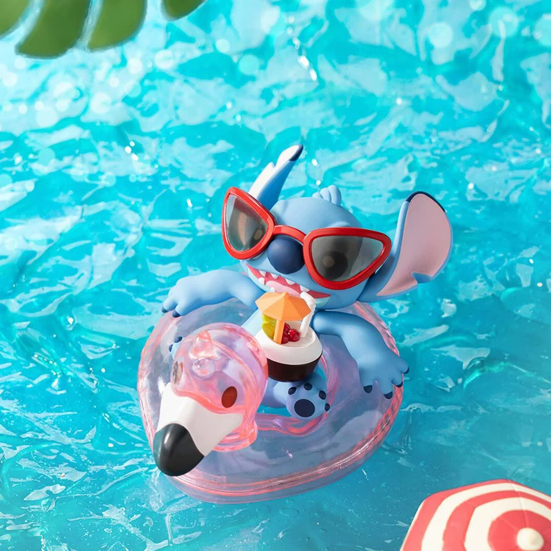TOPTOY Disney Stitch Blind Box Summer Carnival Series Figure Stitch Cute Desktop Ornament