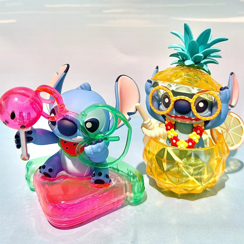 TOPTOY Disney Stitch Blind Box Summer Carnival Series Figure Stitch Cute Desktop Ornament