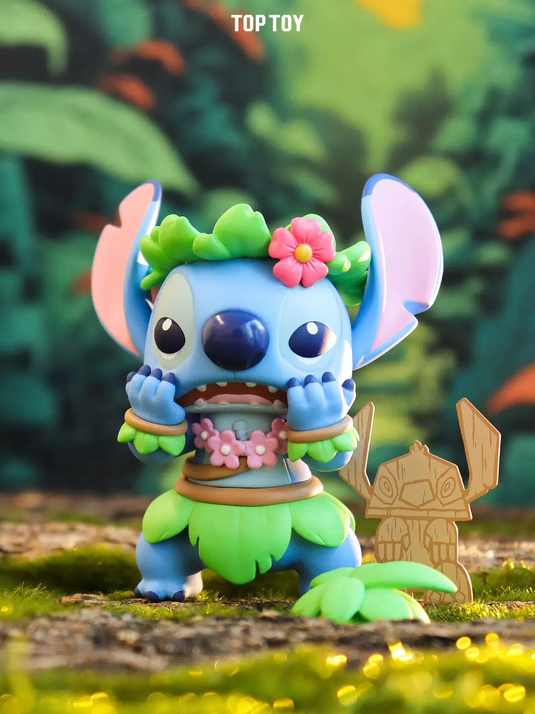 TOPTOY Disney Stitch Blind Box Summer Carnival Series Figure Stitch Cute Desktop Ornament
