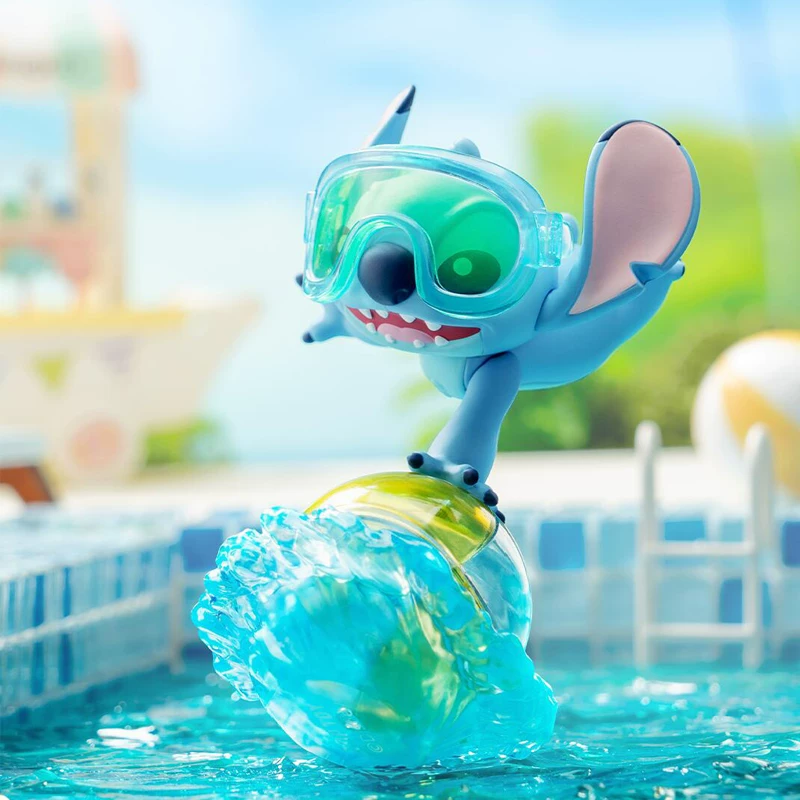 TOPTOY Disney Stitch Blind Box Summer Carnival Series Figure Stitch Cute Desktop Ornament