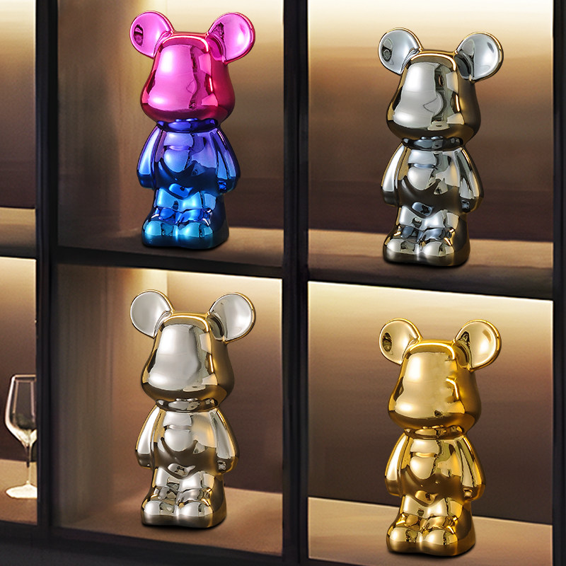 Violent Bear Swing Piece Living Room Light Lavish Luxury Home TV Cabinet Wine Cabinet New Home Direct Interplay Red Decorations Suit-Taobao