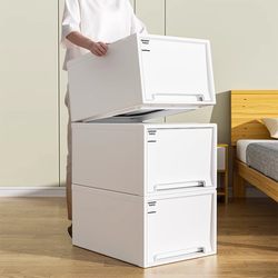 Storage Box Drawer-type Storage Box Plastic Transparent For Home Clothes Storage Finishing Box Deepened Wardrobe Storage Cabinet