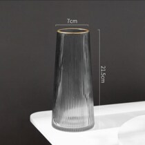 Nordic minimalist creative modern water raising flowers rose lily light luxury glass vase living room flower arrangement decoration ornaments