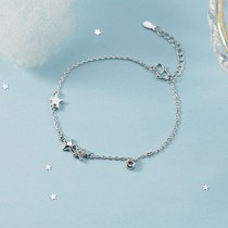 Double-layer star bracelet frosted bead five-pointed star Korean version of the simple girl ins personality wild net red bracelet