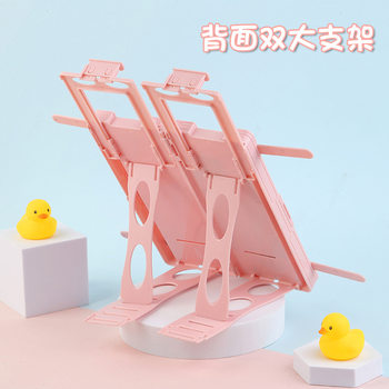 Multifunctional Reading Technology Student Capacity Pen Box Black Stand Stationery Box Small Bookshelf Double-Sided Large Pen Box