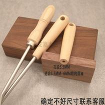 Wood handle fried vegetable solid wood spoon shovel Home soup spoon convenient for cooking lengthened pan shovel handle accessories Kitchenware