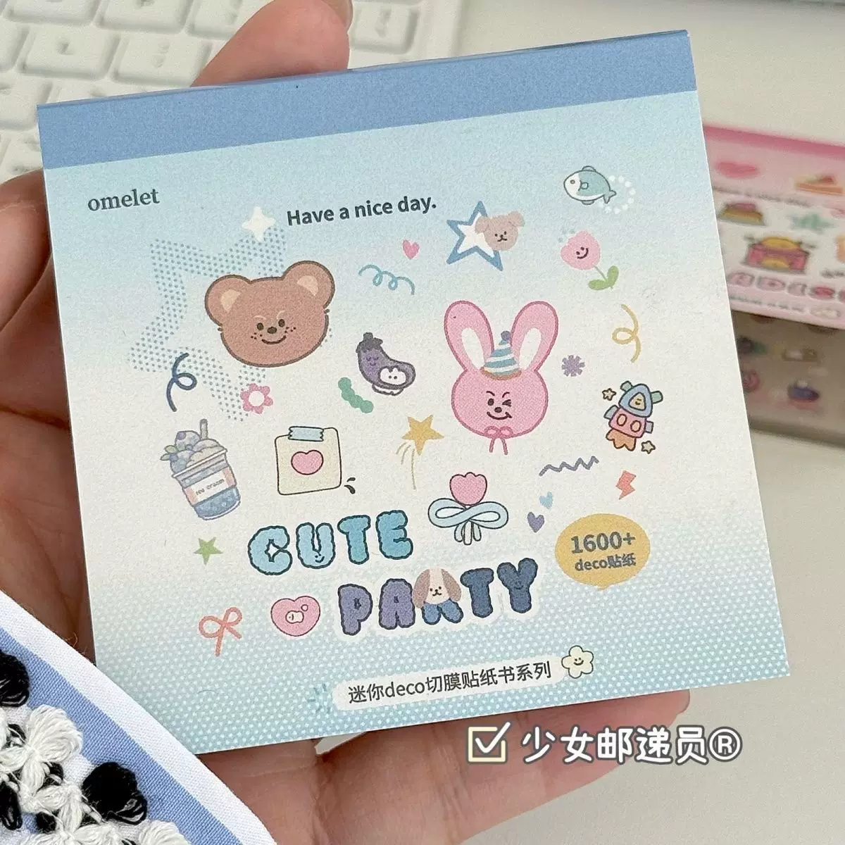 Korean high-value ins stickers, pet cut film stickers, мини декор маленький нос DIY милый держатель Collage