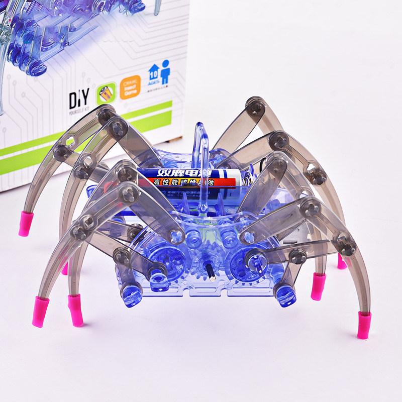 科技制作小发明蜘蛛机器人拼装DIY套件科学实验学生手工材料组装