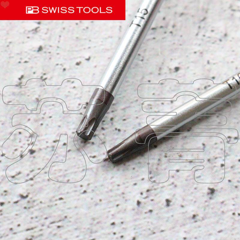 瑞士原装PB SWISS TOOLS 梅花星型螺丝刀 T型手柄 PB 1406系列X新