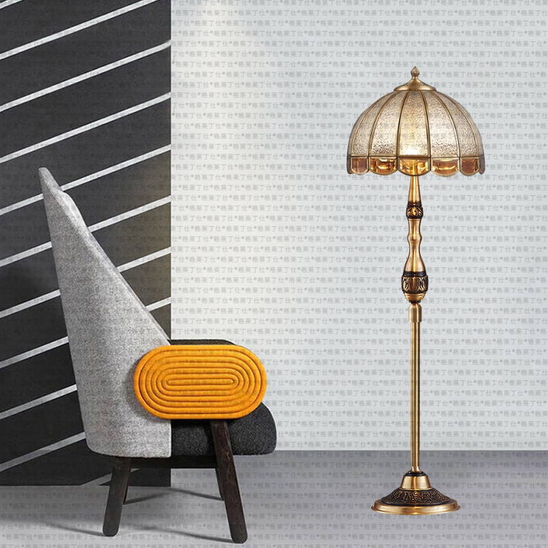 All-Copper High-End American-Style Floor Lamp, Vintage European-Style Creative and Cozy Home Lighting for Living Room, Bedroom, Study, and Mid-Century Style All-Copper High-End American-Style Floor Lamp, Vintage European-Style Creative and Cozy Home Lighting for Living Room, Bedroom, Study, and Mid-Century Style