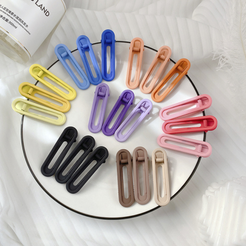 Candy-colored metal hairpin female scarless clip edges Summer shredded little hair card girl cute bangs