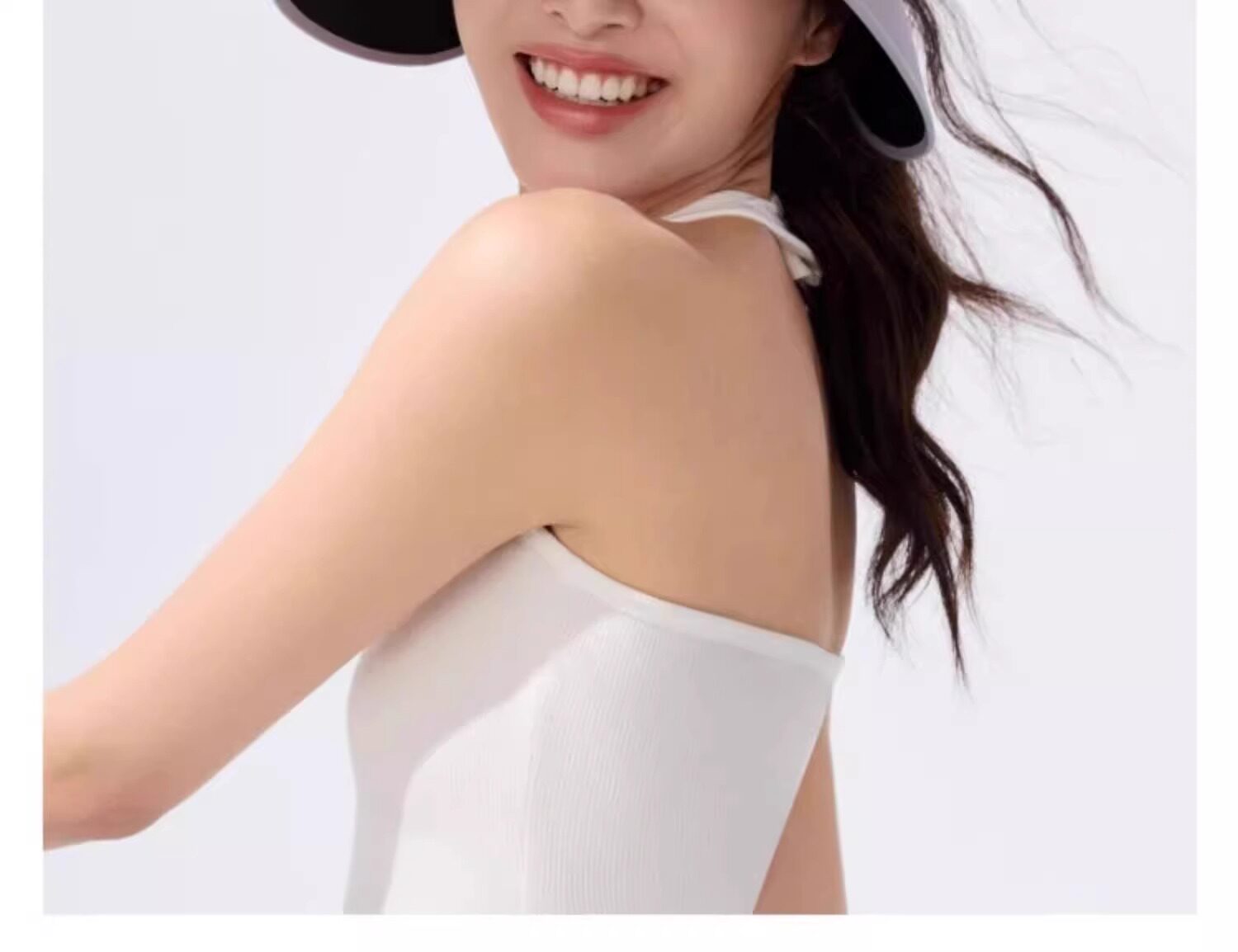 蕉下 灯罩式全脸遮阳帽 漫暮黑 UL712 大帽檐 可折叠 蛋卷空顶透气 防紫外线UPF50+ 