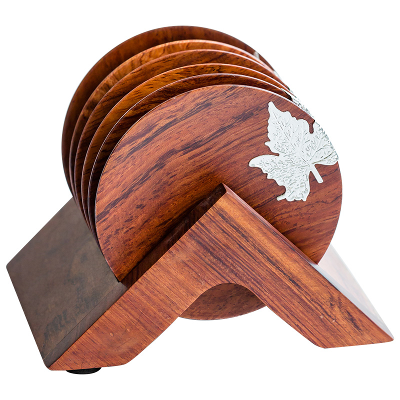 Japanese rosewood teacup pad set of tin, insulating mat cup saucer set tea kungfu tea accessories